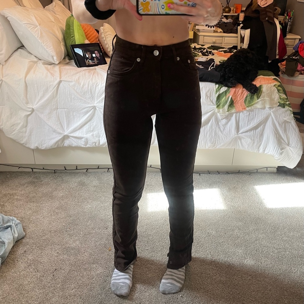 ZARA brown skinny jeans